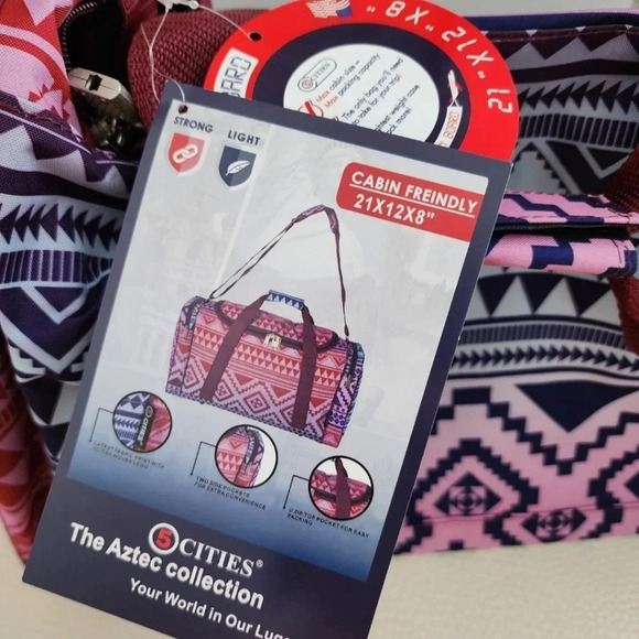 5 Cities Carry ON lightweight Bag Aztec Collection Hand luggage cabin on… - Picture 9 of 9